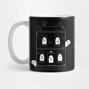 Spooky Cute Ghosts Haunted House Mug